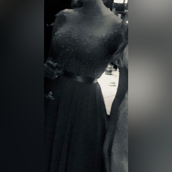 Light mauve prom dress/evening gown with beading - Picture 6 of 6